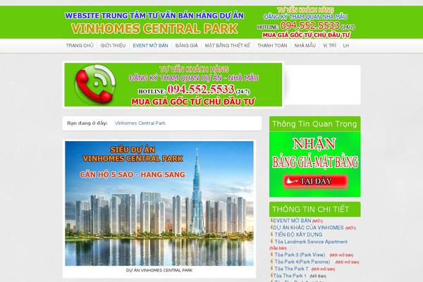 vinhomescentralpark81.com site used Realseorubic