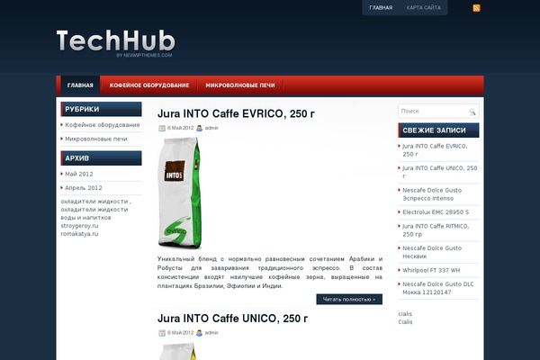 Techhub theme site design template sample