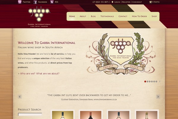 vino.co.za site used Kassyopea.1.6