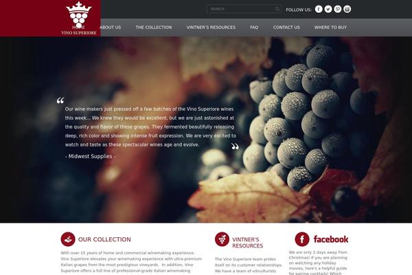 Vino theme site design template sample