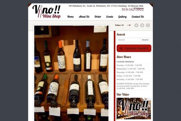 Vino theme site design template sample