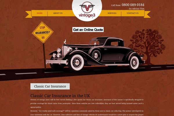 Vintage theme site design template sample