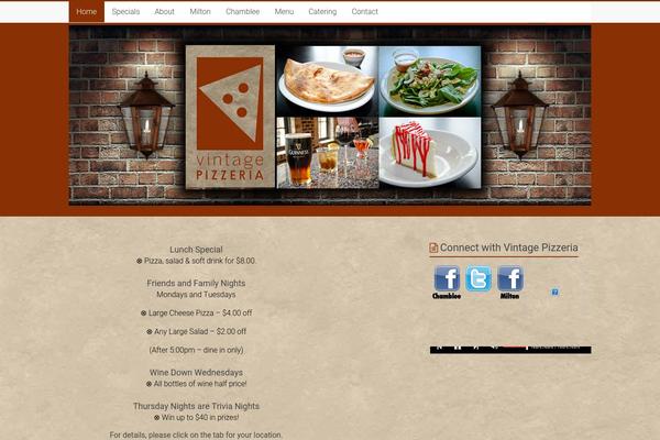 Vintage theme site design template sample