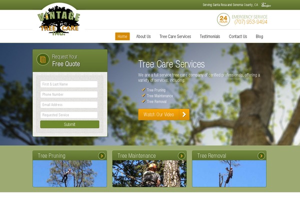 vintagetreecare.com site used Wcn