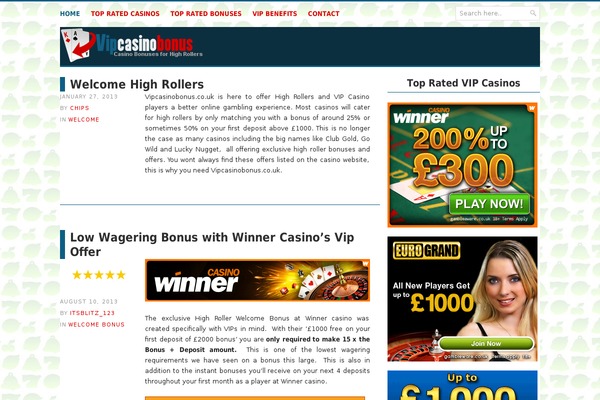 vipcasinobonus.co.uk site used Marisa