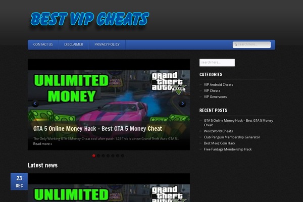 GamePress theme site design template sample