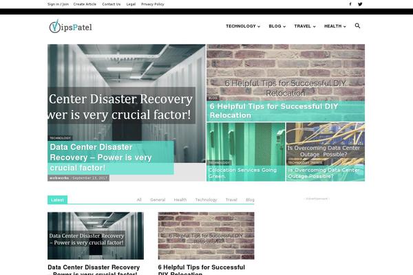Typer theme site design template sample