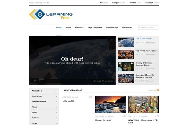 Verse theme site design template sample