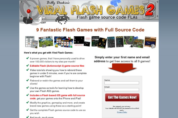 viralflashgames.com site used Blue-business-10