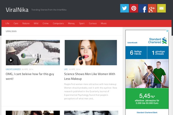 Hueman theme site design template sample
