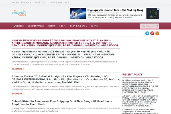 Gadgetine theme site design template sample