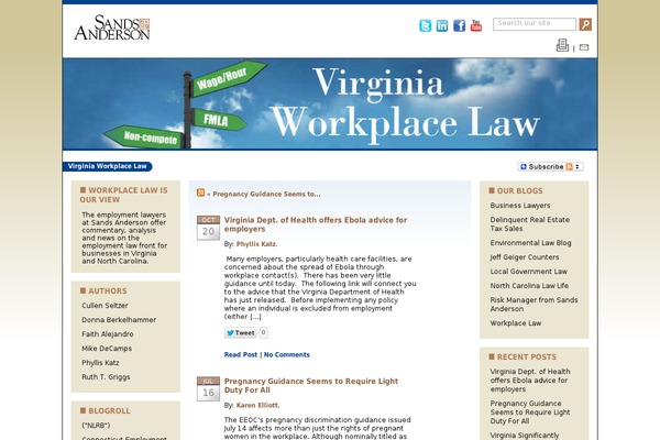 virginiaworkplacelaw.com site used Sandsanderson2011