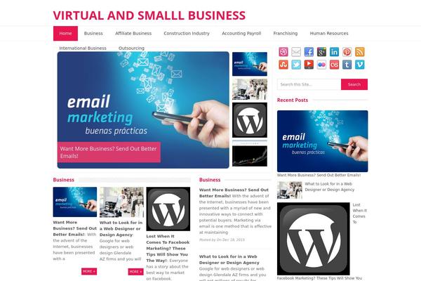 Glamour theme site design template sample