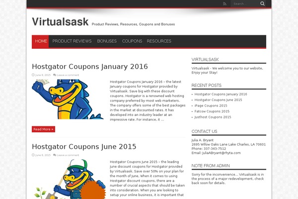 Jarida theme site design template sample