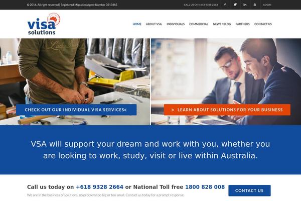 visasolutions.com.au site used Visa