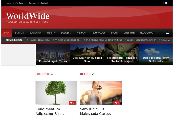 World Wide v1.02 theme site design template sample