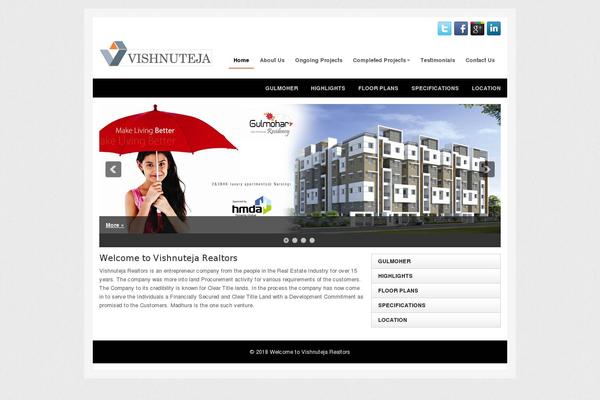 Triada theme site design template sample