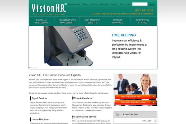 Vision theme site design template sample