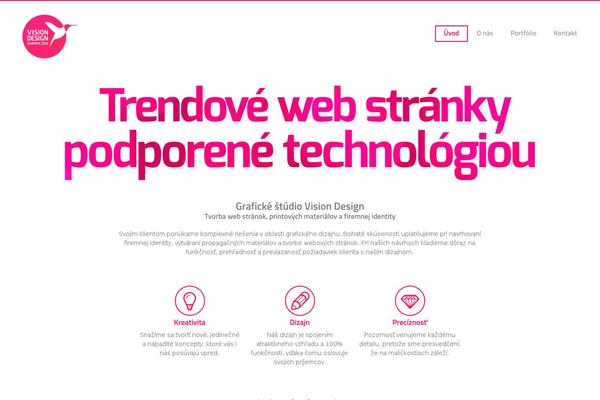 Vision theme site design template sample