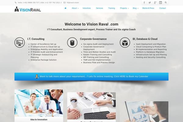 Envision theme site design template sample