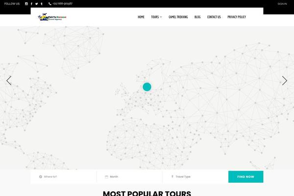 GoTravel theme site design template sample