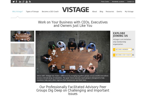 Site using Vistage-blocks plugin
