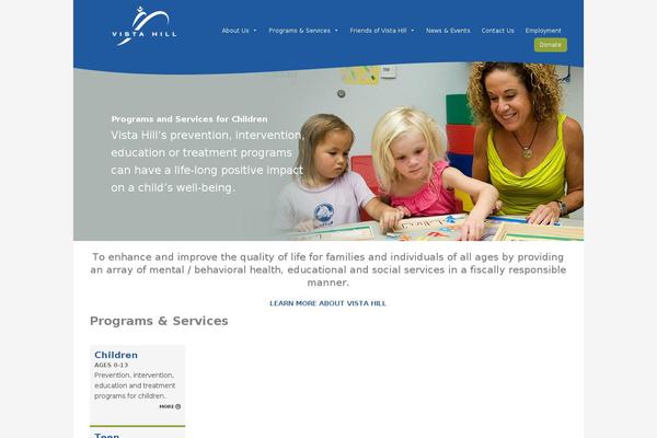 Vantage theme site design template sample