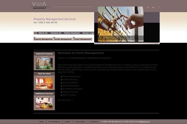 Vista theme site design template sample