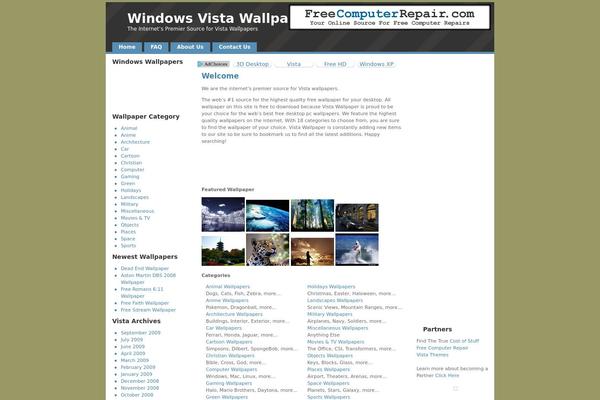 Default theme site design template sample