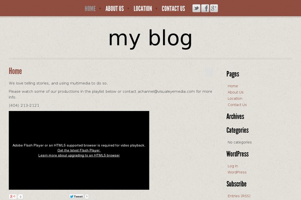 visualeyemedia.com site used AccessPress Parallax