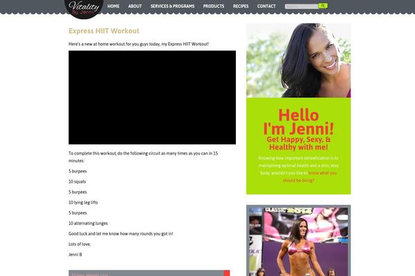 Vitality theme site design template sample