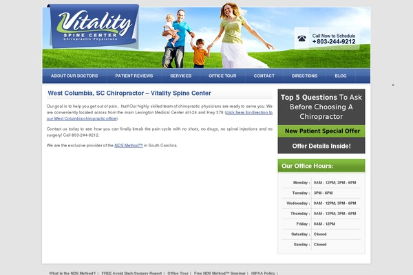 vitalityspine.com site used Vitality