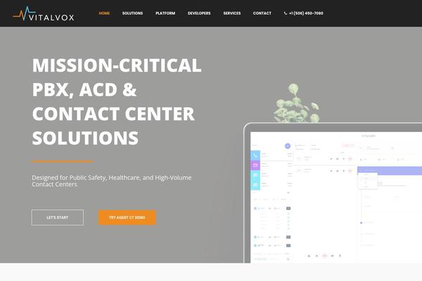 vitalvox.com site used Skyetheme