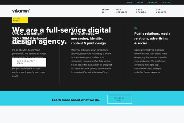 Vitamin theme site design template sample