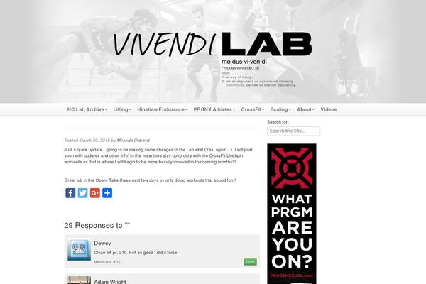 vivendilab.com site used Wordpress Bootstrap Master