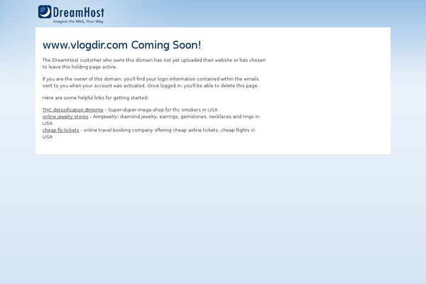 vlogdir.com site used Dreamhost