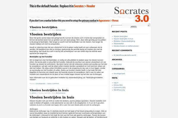 Socrates theme site design template sample