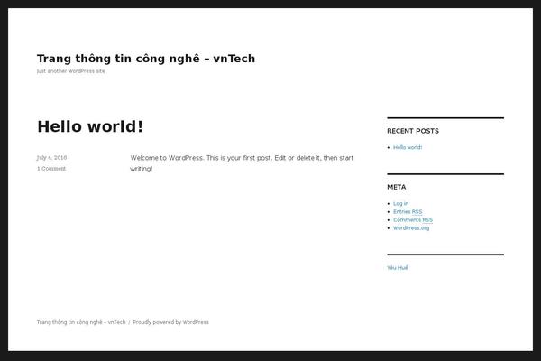 Twenty Sixteen theme site design template sample
