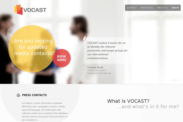 vocast.com site used Vocast