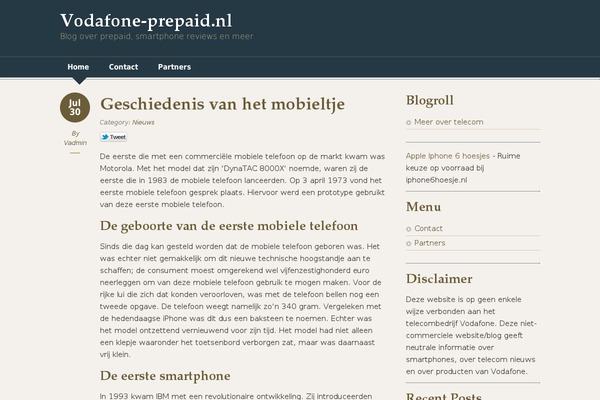 vodafone-prepaid.nl site used Designfolio