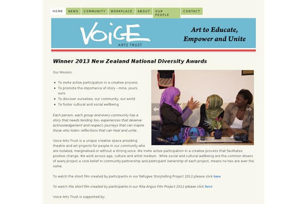 voice-arts.org.nz site used Twentysixteen-child