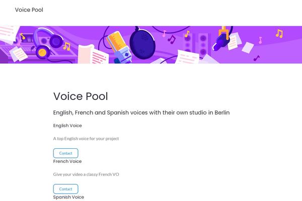 voice-pool.com site used Stackable