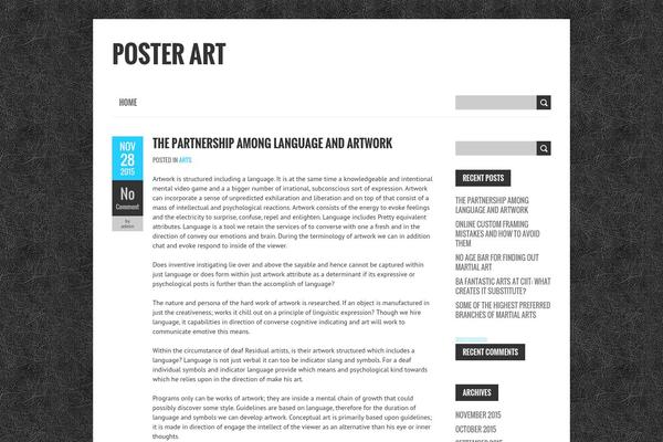 Duster theme site design template sample