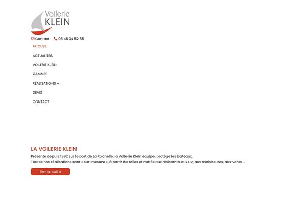 Klein theme site design template sample