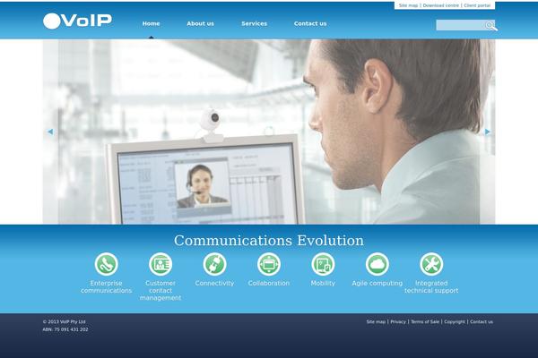 VOIP theme site design template sample