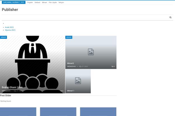 Publisher-child theme site design template sample