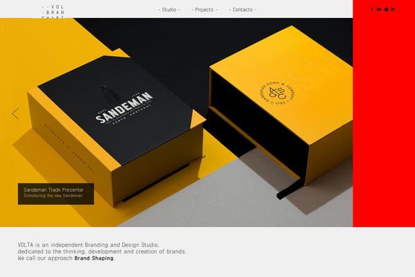 volta theme site design template sample