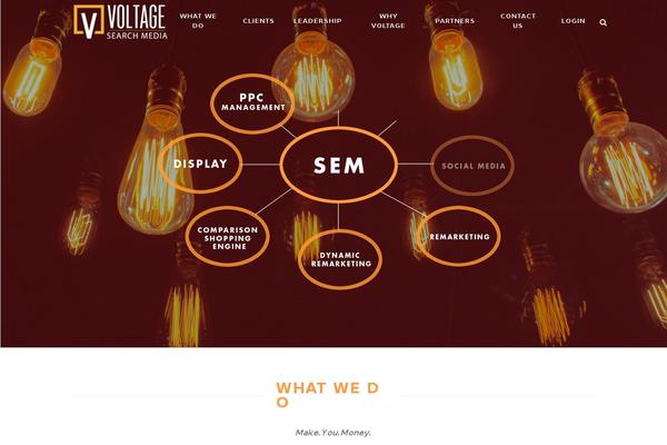 Voltage theme site design template sample