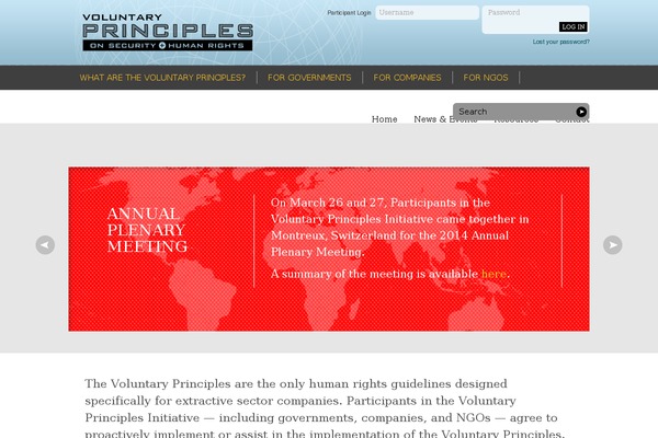 voluntaryprinciples.org site used Vp