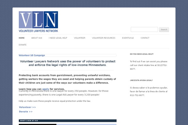 volunteerlawyersnetwork.org site used Brand
